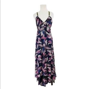 Diesel Silk Fregius Vestito High Low Maxi Dress